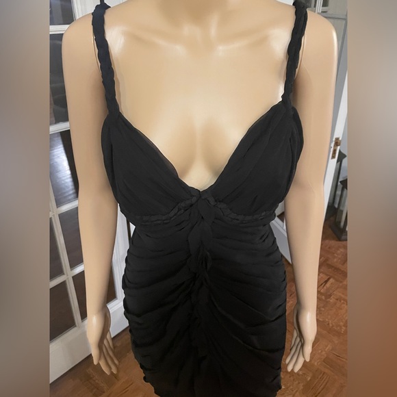 NWT black silk Karen Millen dress, US size 8 - Picture 2 of 10